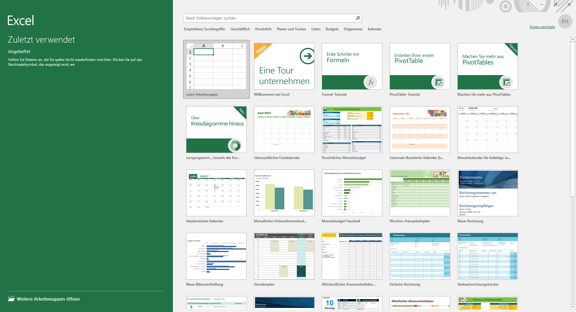 Office 2016 standard Excel